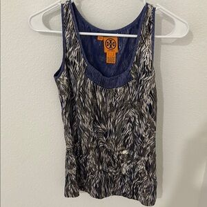 Tory Burch Blue Fitted Tank Top